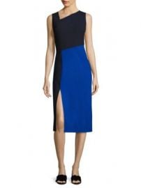 Diane von Furstenberg - Asymmetrical Colorblock Midi Dress at Saks Fifth Avenue